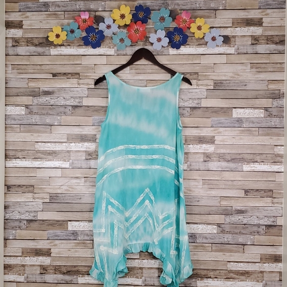 Infinity Raine BOHO Tie-dye Lace Trapez Dress - Picture 3 of 9